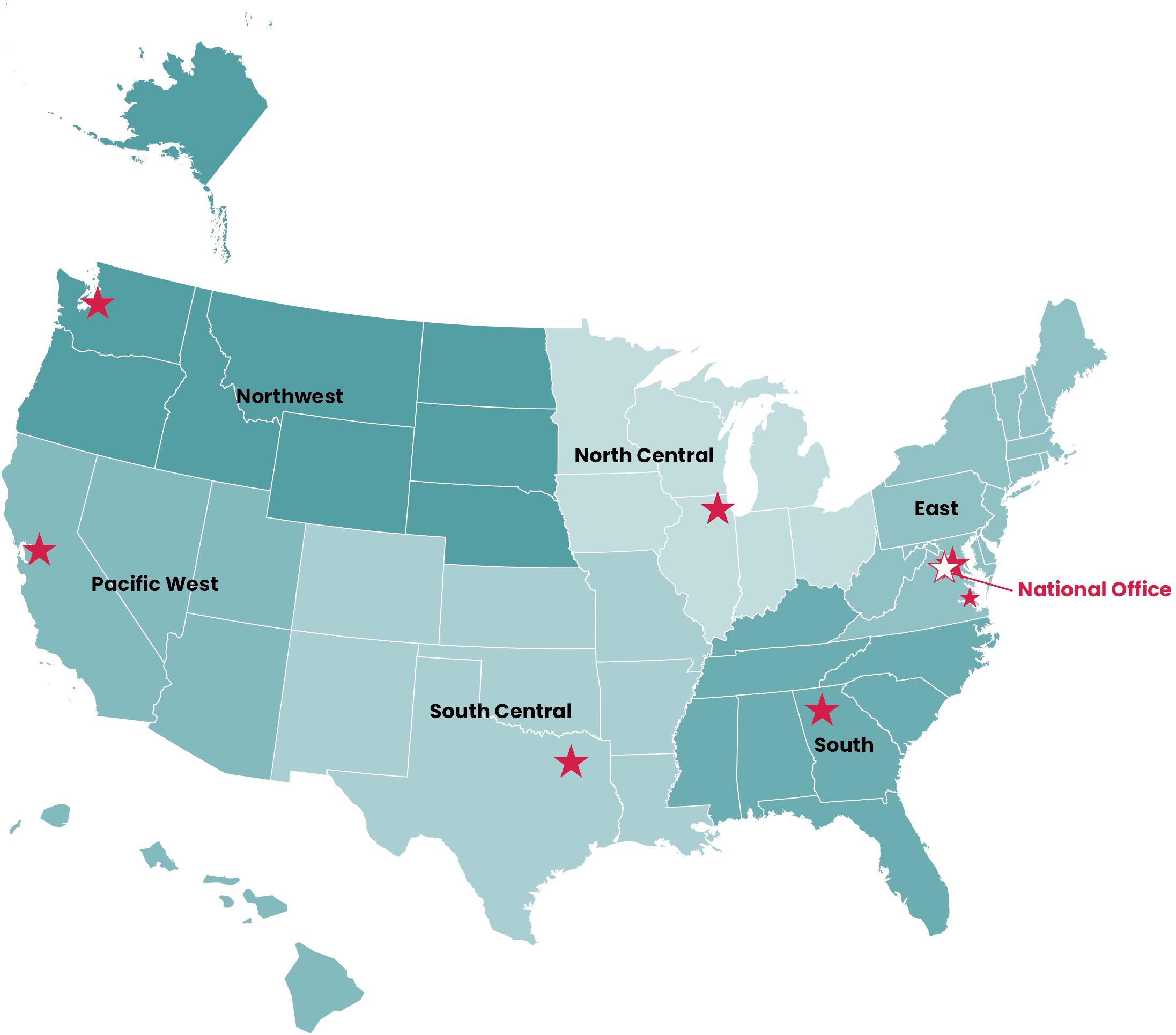 SourceAmerica Locations Map