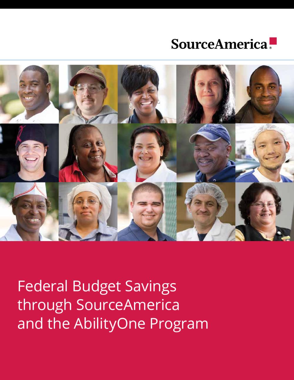 Federal Budget Savings through SourceAmerica and the AbilityOne Program