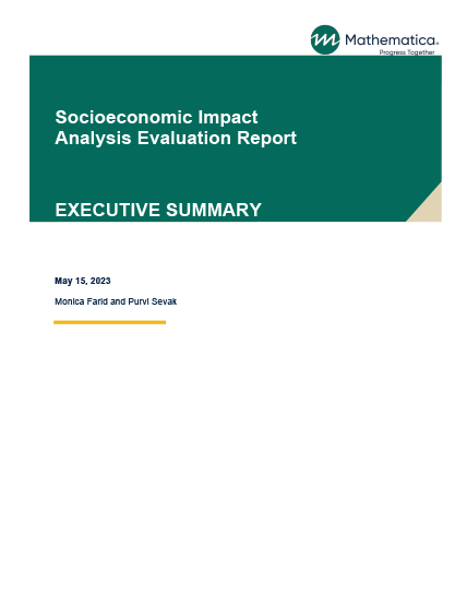 Socioeconomic Impact Analysis Evaluation Report